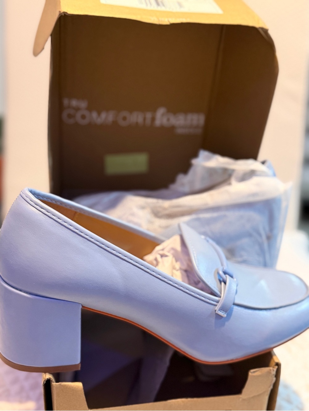 Journee Collection Lavender Block Heel Loafer